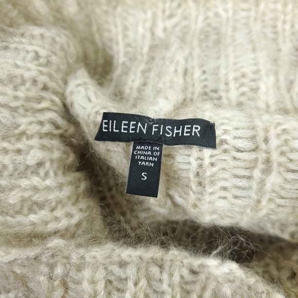 Eileen Fisher Wool Mohair Cowl Neck Knit Sweater - Picture 7 of 8
